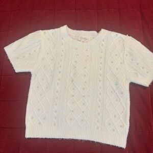 Jessica Simpson Cream Cable Knit Sweater